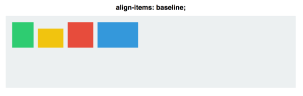 align-items: baseline